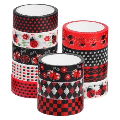 DOITOOL 1 Satz Washi-Tape Dekoband zum Unabhängigkeitstag dekoratives Klebeband zum Basteln Farbige Maler Washi Tape Hochzeit Farbband Sammelalbumpapier Scrapbooking Tape Flüsterpapier von DOITOOL