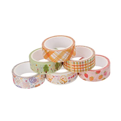 DOITOOL 1 Satz Washi Tape Dekorative Klebebänder Für Scrapbooking Journals Und Diy Projekte Einfache Anwendung Leicht Abreißbar Farbenfrohes Design Für Bastelarbeiten Und 6rollen von DOITOOL