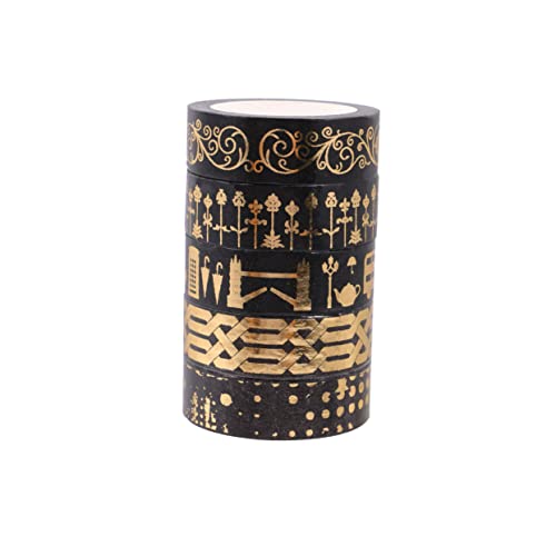 DOITOOL 1 Satz Washi Tape Dekoratives Klebeband Für Diy Scrapbooking Planer Und Geschenkschmuck Buntes Design Für Kreative Projekte Und Persönliche Dekoration 5rollen von DOITOOL