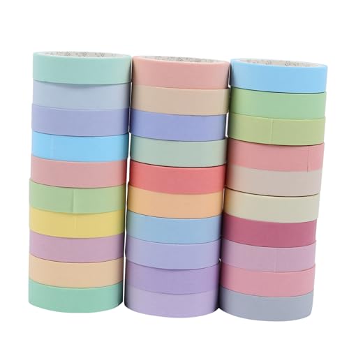 DOITOOL 1 Satz Washi Tape Farbige Dekorative Klebebänder Für Diy Scrapbooking Planer Und Handwerk Für Kreative Bastelprojekte Und Geschenkverpackungen 30 Rollen von DOITOOL