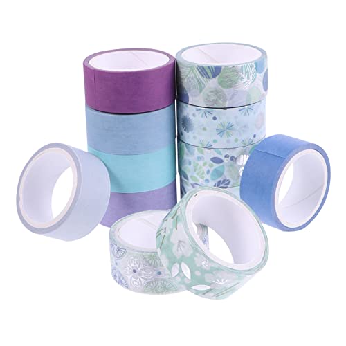 DOITOOL 1 Satz Washi-tape Scrapbooking Zubehör Büroartikel Washi Tape Für Wanddekoration Wand Polsterung Bürozubehör Herstellung Sammelalbum Farben Papier Klebeband Fotoalbumband 12rollen von DOITOOL