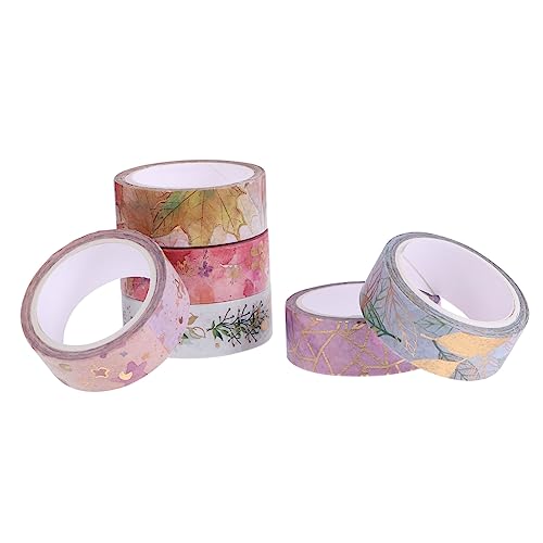 DOITOOL 1 Satz Washi-tape-aufkleber Klebeband Zum Basteln Dekorativ Dekorband Bastelmaterial Für Bastelsets Für Scrapbooking-klebeband Selber Machen Papier Klebeband 6rollen von DOITOOL