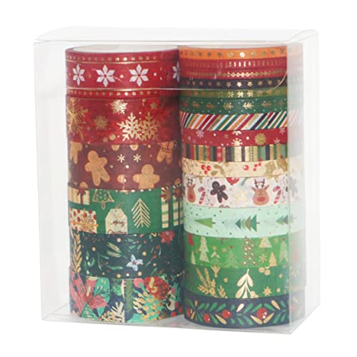 DOITOOL 1 Satz Weihnachts Washi Tapes Dekorative Klebebänder Für Diy Projekte Scrapbooking Und Feiertags Dekorationen Mit Festlichen Motiven 21rolls von DOITOOL