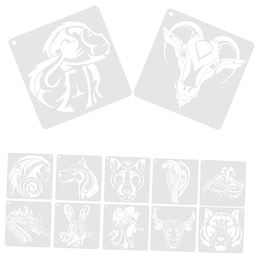 DOITOOL 1 Satz Wiederverwendbare Schablonen Für Tiere Diy Malschablonen Für Wandgestaltung Basteln Und Dekoration 12blätter DOITOOL 1 Satz Wiederverwendbare Schablonen Für Tiere Diy Malschablonen Für Wandgestaltung Basteln Und Dekoration 12blätter von DOITOOL