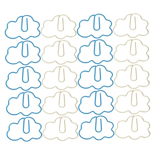 DOITOOL 1 Satz Wolkenförmige Büroklammern Kleine Papierclips Aus Multifunktionale Lesezeichenklammern Für Schule Büro Und Zuhause 20 Stück von DOITOOL