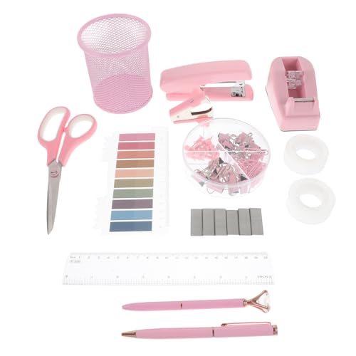 DOITOOL 1 Satz Zubehör für Bürosets schreibtisch Bürobedarfsset Büroutensilien für Damen Netter Hefter Hefter-Kit Hefterbandabroller Office Desk Vorräte Bürodesk -Zubehör Plastik Rosa DOITOOL 1 Satz Zubehör für Bürosets schreibtisch Bürobedarfsset Büroutensilien für Damen Netter Hefter Hefter-Kit Hefterbandabroller Office Desk Vorräte Bürodesk -Zubehör Plastik Rosa von DOITOOL