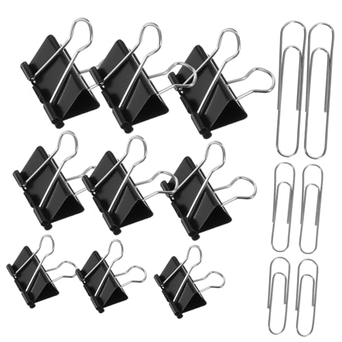 DOITOOL 1 Schachtel Büroklammern Set mit Verschiedenen Teiliges Multi Funktions Binder Clips Set Pet Rundbox für Büro Schule und Zuhause Silbernen und Schwarzen Clips DOITOOL 1 Schachtel Büroklammern Set mit Verschiedenen Teiliges Multi Funktions Binder Clips Set Pet Rundbox für Büro Schule und Zuhause Silbernen und Schwarzen Clips von DOITOOL