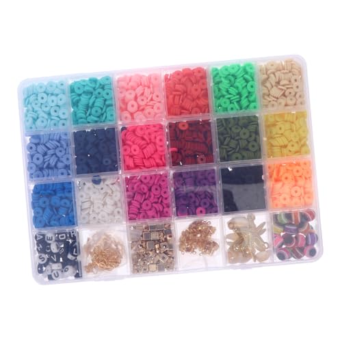 DOITOOL 1 Schachtel Bunte Polymer Clay Spacer Perlen Set Teiliges Diy Armband und Zubehör Langlebige Bastelperlen für Schmuckherstellung und Kreative Projekte von DOITOOL