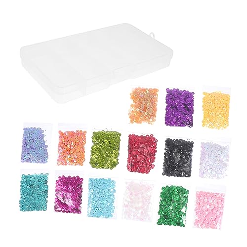 DOITOOL 1 Schachtel Dekorative Pailletten für Diy Kleidung Box mit Langlebig und Farbecht für Hochzeit Tanzkostüme und Kreative Projekte von DOITOOL