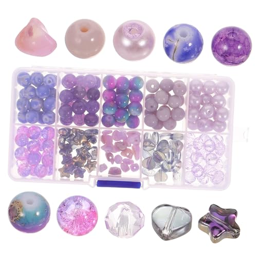 DOITOOL 1 Schachtel Diy Glasperlen Farbiges Design für Armbänder und Dekorative Spacer Beads für Schmuckherstellung für Bastelprojekte von DOITOOL