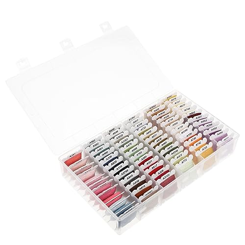 DOITOOL 1 Schachtel Farben Stickgarn Bunte Stickfäden für Diy Kreuzstich Bastelprojekte mit Praktischer Aufbewahrungsbox Vielseitig Einsetzbar und Langlebig von DOITOOL