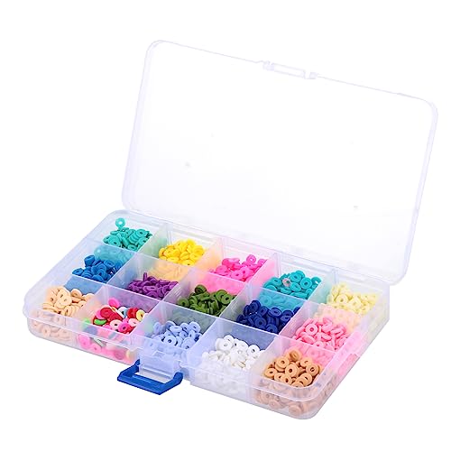 DOITOOL 1 Schachtel Flache Runde Tonperlen Bunte Diy Bastelperlen für Schmuckherstellung für Armbänder und Kreative Projekte DOITOOL 1 Schachtel Flache Runde Tonperlen Bunte Diy Bastelperlen für Schmuckherstellung für Armbänder und Kreative Projekte von DOITOOL