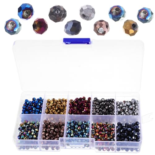 DOITOOL 1 Schachtel Glasperlen DIY Flache Radperlen für Schmuckherstellung Vielseitige Glasperlen für Armbänder und Ohrringe Aufbewahrungsbox DOITOOL 1 Schachtel Glasperlen DIY Flache Radperlen für Schmuckherstellung Vielseitige Glasperlen für Armbänder und Ohrringe Aufbewahrungsbox von DOITOOL