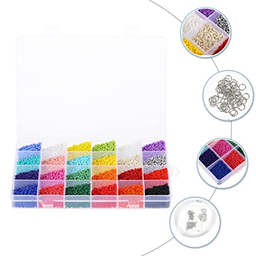 DOITOOL 1 Schachtel Glasperlen für Diy Schmuck Bunte Abstandshalter Perlen für Armbänder und Praktischer Aufbewahrungsbox für Kreative Bastelprojekte DOITOOL 1 Schachtel Glasperlen für Diy Schmuck Bunte Abstandshalter Perlen für Armbänder und Praktischer Aufbewahrungsbox für Kreative Bastelprojekte von DOITOOL