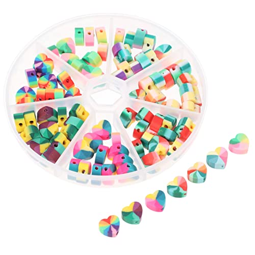 DOITOOL 1 Schachtel Herzförmige Spacer Perlen Farben Regenbogen Polymer Clay Perlen DIY Schmuck Bastelperlen für Armbänder Halsketten Valentinstag Handgemacht DOITOOL 1 Schachtel Herzförmige Spacer Perlen Farben Regenbogen Polymer Clay Perlen DIY Schmuck Bastelperlen für Armbänder Halsketten Valentinstag Handgemacht von DOITOOL