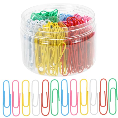 DOITOOL 1 Schachtel Papierklammern Metallklammern für Büro und Diy Praktische und Dekorative Büroklammern für Dokumente Notizen und Bastelprojekte von DOITOOL