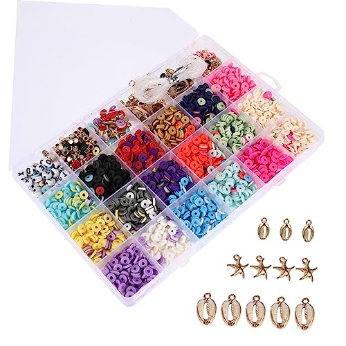 DOITOOL 1 Schachtel Polymer-Perlen-Set Kunsthandwerk Tonperlen Bausatz farbig dekoration Armbinde Schmuckherstellungssets Kits zur Herstellung von Armbändern Nylon DOITOOL 1 Schachtel Polymer-Perlen-Set Kunsthandwerk Tonperlen Bausatz farbig dekoration Armbinde Schmuckherstellungssets Kits zur Herstellung von Armbändern Nylon von DOITOOL