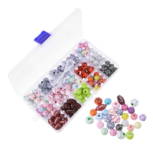 DOITOOL 1 Set Sportperlen In Großpackung Sportball Anhänger Für Armbänder Und Halsketten – Perlen In Kugelform – Schmuckherstellungsset Für Heimwerker DOITOOL 1 Set Sportperlen In Großpackung Sportball Anhänger Für Armbänder Und Halsketten – Perlen In Kugelform – Schmuckherstellungsset Für Heimwerker von DOITOOL