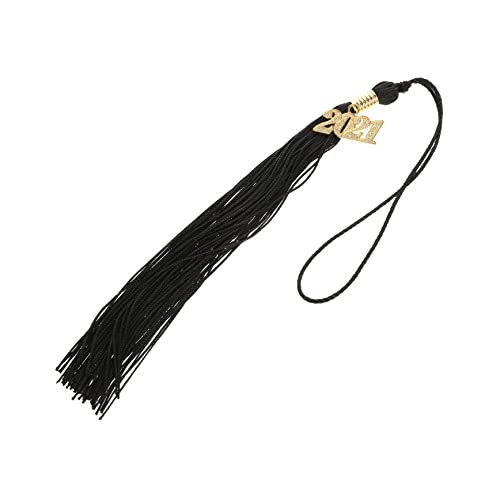 DOITOOL 1 Stück 2021 Doktorhut Quaste Graduierung hängende Verzierung graduiertenzeremonie quaste Quastenanhänger kreative Abschlussquaste Abschluss-Anhänger Metall Black von DOITOOL