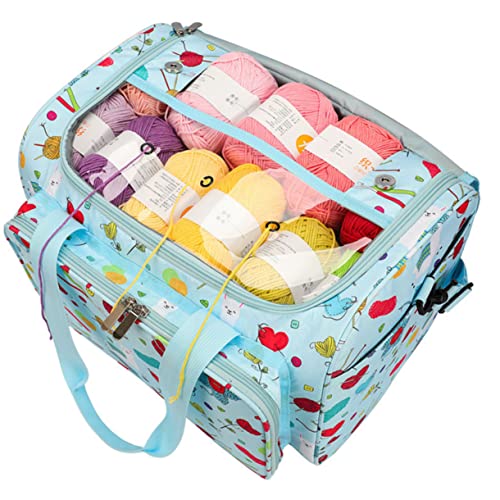 DOITOOL 1 Stück Diy Aufbewahrungstasche für Wolle Praktische Oxford Handtasche für Strick und Häkelwerkzeuge Langlebige Tasche mit Großem Fassungsvermögen für Zuhause und Reisen DOITOOL 1 Stück Diy Aufbewahrungstasche für Wolle Praktische Oxford Handtasche für Strick und Häkelwerkzeuge Langlebige Tasche mit Großem Fassungsvermögen für Zuhause und Reisen von DOITOOL