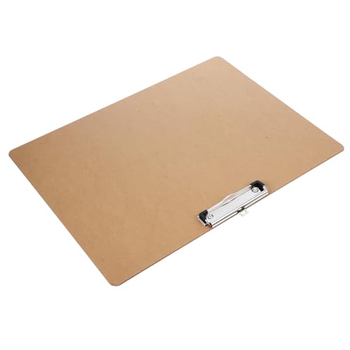 DOITOOL 1 Stück Klemmbrett mit Metallclip Ergonomisches Schreibbrett für Schule Büro und Zuhause Robuste Holzplatte für Dokumente und Notizen Praktische Aufbewahrung für Altersgruppen von DOITOOL