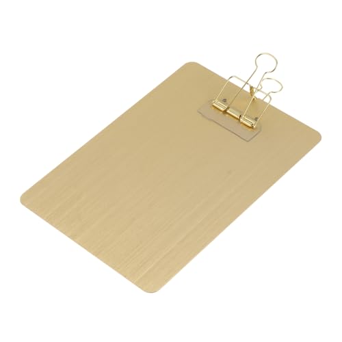 DOITOOL 1 Stück Metall Klemmbrett Roségold Leichtes Schreibbrett mit Metallclip für Büro Schule und Medizin Robustes und Notizbrett für Dokumente und Notizen von DOITOOL