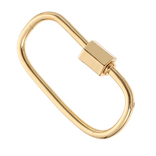 DOITOOL 1 Stück Ovaler Spannschlossanhänger Carabiner Clip Rostfrei Halskettenverschluss Karabiner Halskette Spanngurt Schrauben Schlüsselanhänger Karabinerverschluss Kupfer Golden von DOITOOL