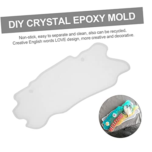DOITOOL 1 Stück Silikon Gießform für Diy Wasser Kristallähnliche Türschilder Flexibel Hochtransparent Leicht zu Reinigen Hitzebeständig für Anhänger und Handwerksprojekte von DOITOOL