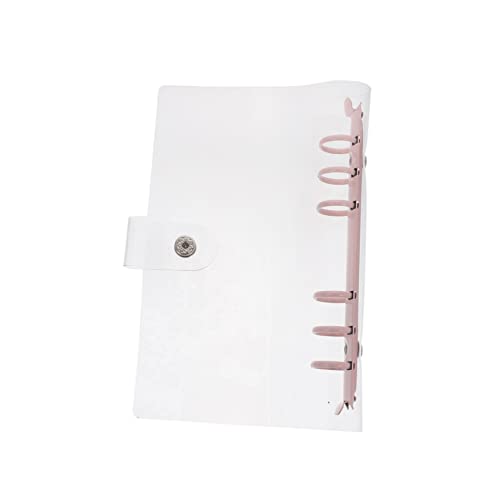 DOITOOL 1 Stück Transparente PVC Ringbuchhülle mit Druckknopfverschluss Lose Ordner für Notizen Scrapbooking und Reisen für Büroangestellte von DOITOOL