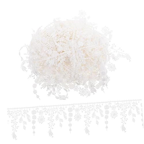 DOITOOL 1 Stück Weiße Spitze Trim Kreative Stickerei Dekoration für Diy Kleidung und Handwerk für Shirts Röcke Jeans und Mehr von DOITOOL