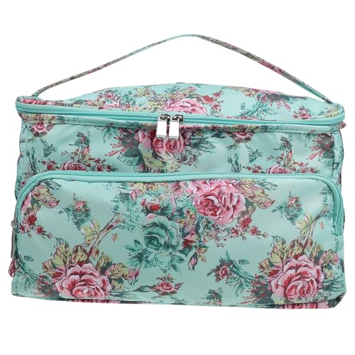 DOITOOL 1 Stück Wollaufbewahrungstasche Oxford Tragbare Große Strick und Häkel Tasche mit Seitentaschen für Zubehör für Handarbeiten und DIY Projekte von DOITOOL