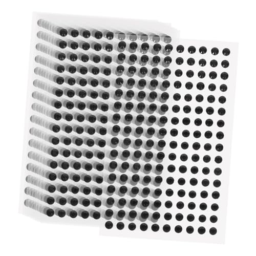 DOITOOL 10 Blatt Acryl Strasssteine Selbstklebend Schwarze Flache Rückseite Schmucksteine Leichtes Langlebiges Material für Gesichtsschmuck DIY Basteln Karten und Festivaldekoration von DOITOOL