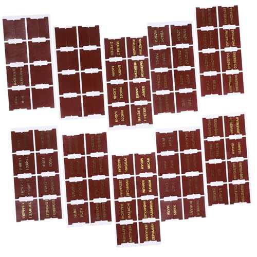 DOITOOL 10 Blatt Bibelregister aus Hochwertigem Leder mit Goldfolienprägung Selbstklebende Index Tabs für Bibelstudium Praktische Bible Tabs Inklusive Beschreibbarer Leerer Etiketten von DOITOOL