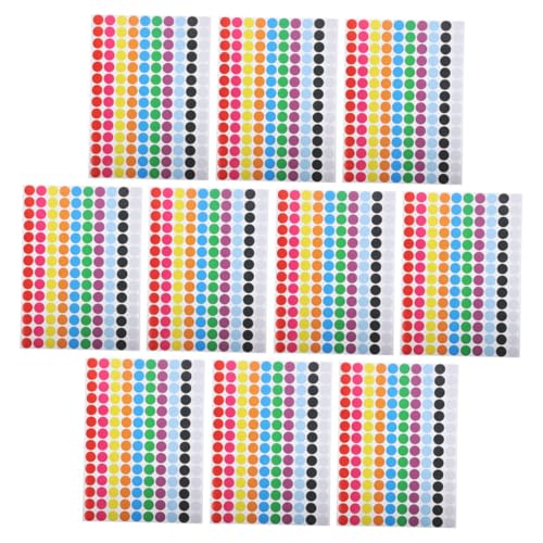 DOITOOL 10 Blatt Bunte Selbstklebende Runde Punktaufkleber Farbcodierung für DIY Projekte Partys und Klassenzimmer Rückstandsfrei Haftend Vielseitige Farbsticker zur Organisation und DOITOOL 10 Blatt Bunte Selbstklebende Runde Punktaufkleber Farbcodierung für DIY Projekte Partys und Klassenzimmer Rückstandsfrei Haftend Vielseitige Farbsticker zur Organisation und von DOITOOL