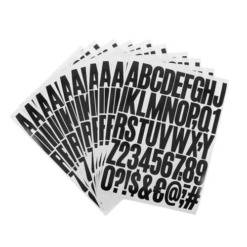 DOITOOL 10 Blatt Dekorative Taschenaufkleber Briefkastennummern Mülleimernummernaufkleber Nummernetikettenaufkleber Große Alphabetaufkleber Notizbuchnummernaufkleber DOITOOL 10 Blatt Dekorative Taschenaufkleber Briefkastennummern Mülleimernummernaufkleber Nummernetikettenaufkleber Große Alphabetaufkleber Notizbuchnummernaufkleber von DOITOOL