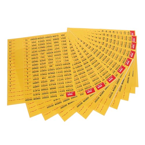 DOITOOL 10 Blatt Etikett für den Schaltkasten Elektrische Box Aufkleber Schaltkreisunterbrecherkatalog Etiketten Leistungsschalterfeld Weiß Aufkleber für Schalttafeln für zu Hause Papier von DOITOOL