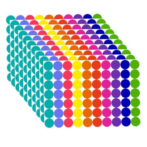 DOITOOL 10 Blatt Farbpunkt-aufkleber Doppelseitige Klebepunkte Aufkleber Beschriftungen Runde Etiketten Farbige Aufkleberpunkte Dots -aufkleber Form Blau Aufkleber Aus Beschichtetem Papier von DOITOOL