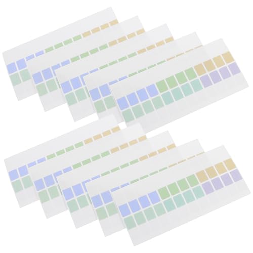 DOITOOL 10 Blatt Klassifizierte Aufkleber -Lesezeichen Seitenmarkierungen dekorative Seitenregisterkarten Registerkarten zum Kommentieren von Büchern Tabmarkierungen für Seiten Papier Tabs von DOITOOL