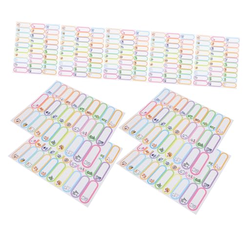 DOITOOL 10 Blatt Selbstklebende Namensaufkleber für Unisex Wasserfest Praktische Etiketten für Flaschen Trinkbecher und Kindergartenbedarf Vielseitige Beschriftungsaufkleber von DOITOOL
