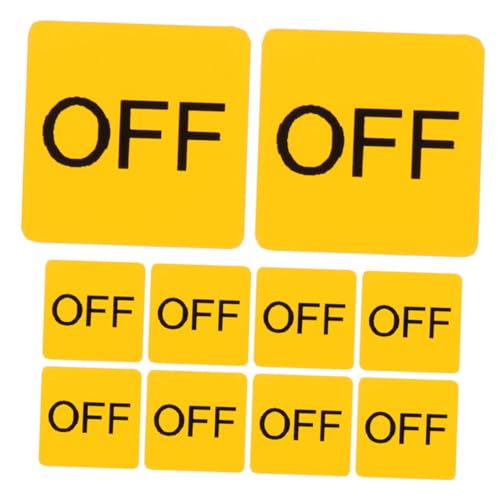 DOITOOL 10 Blatt Selbstklebende Warnaufkleber für Geräte Kleiner Etiketten mit Sicherheitsdesign Off Label Aufkleber für Kinder PVC Aufkleber für Zuhause Gerätekennzeichnung von DOITOOL