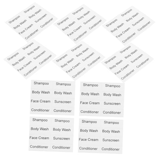 DOITOOL 10 Blatt Spendeflaschenetikett Unterflaschenetiketten Aufkleber Spender reisen Reiseflaschen Schönheit Etiketten für Kosmetikflaschen Etiketten für Kosmetikbehälter Papier Weiß von DOITOOL
