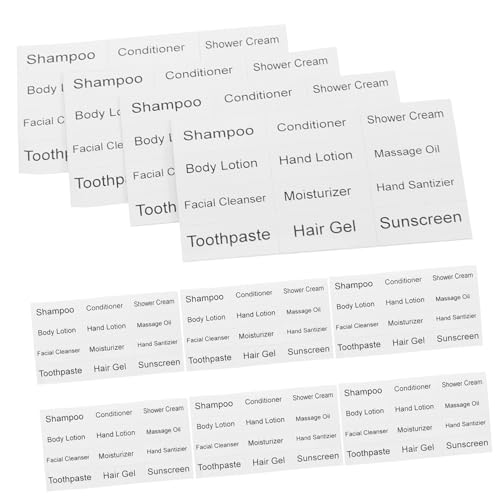 DOITOOL 10 Blatt Spendeflaschenetikett travel sticker travel accessories shampoo aufkleber Babyflaschen wieder auffüllbar Unterflaschenaufkleber Aufkleber für Kosmetikflaschen Papier Weiß von DOITOOL