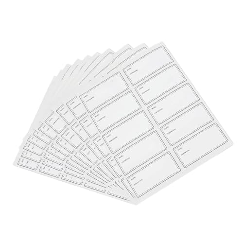 DOITOOL 10 Blatt Wasser Ölbeständige Wiederablösbare Etiketten Praktische Selbstklebende Lebensmittelaufkleber für Flaschen Vorratsdosen mit Beschreibbarer Oberfläche Vielseitig DOITOOL 10 Blatt Wasser Ölbeständige Wiederablösbare Etiketten Praktische Selbstklebende Lebensmittelaufkleber für Flaschen Vorratsdosen mit Beschreibbarer Oberfläche Vielseitig von DOITOOL