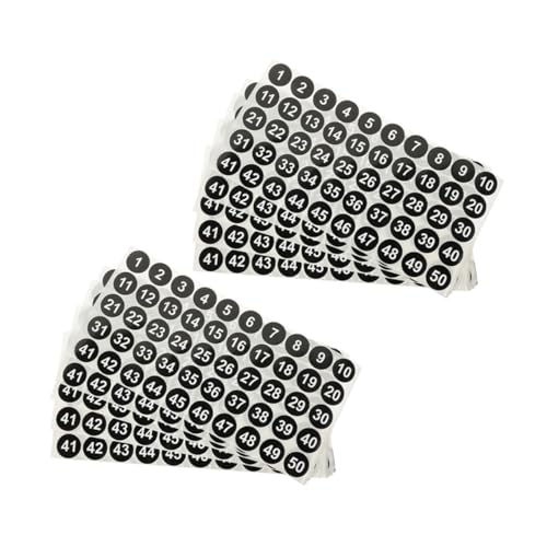 DOITOOL 10 Blatt Wasserdichte Rundzahlen Aufkleber Selbstklebend Starke Haftung Klare Nummerierung Für Büro Lager Versand bis Schwarz Bögen DOITOOL 10 Blatt Wasserdichte Rundzahlen Aufkleber Selbstklebend Starke Haftung Klare Nummerierung Für Büro Lager Versand bis Schwarz Bögen von DOITOOL