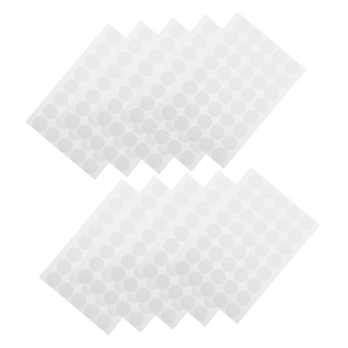 DOITOOL 10 Blatt selbstklebende Codieretiketten runde Kreisaufkleber Punkte Tag-Aufkleber runden the office sticker büromaterial Punktaufkleber zum Verkauf Büropunktaufkleber Papier Weiß von DOITOOL