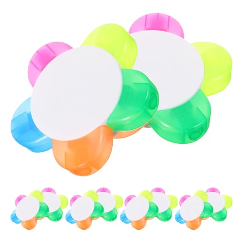 DOITOOL 10 Liner-Textmarker: 5 Farben, fluoreszierende Textmarker – Blütenblatt-Marker zum Schreiben von Unterrichtsmaterialien für die Schule und das Büro von DOITOOL