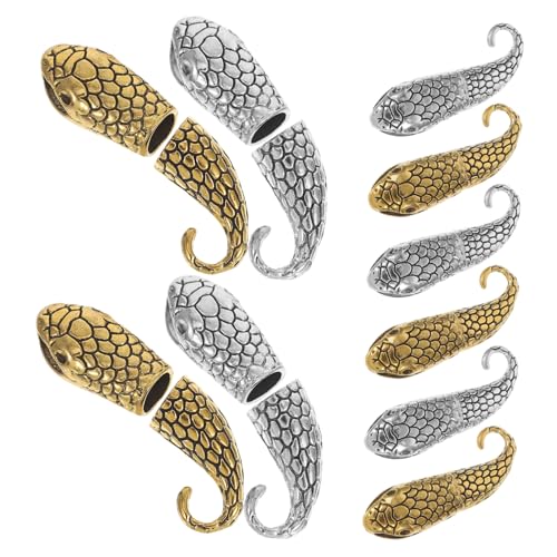 DOITOOL 10 Paare DIY Schmuck Verschlüsse Schlangenkopf Lederband Verbinder aus Langlebiger Legierung Glänzende Oberfläche Praktische Armband Verschlüsse für Kreative Schmuckherstellung DOITOOL 10 Paare DIY Schmuck Verschlüsse Schlangenkopf Lederband Verbinder aus Langlebiger Legierung Glänzende Oberfläche Praktische Armband Verschlüsse für Kreative Schmuckherstellung von DOITOOL