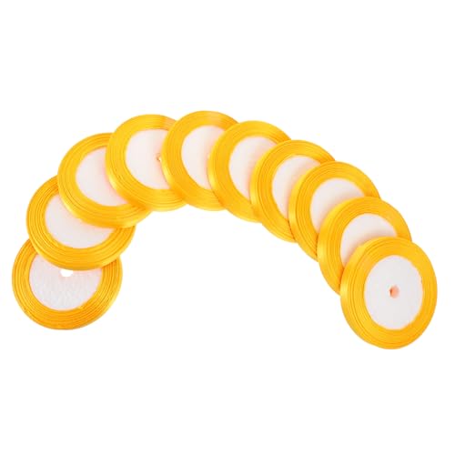 DOITOOL 10 Rollen Geschenkband Gelb Hochzeits Und Duschband Seidenband Goldband Bänder Grünes Band Kräuselband Dünnes Chiffonband Geschenkband Weihnachtsband Polyester Golden DOITOOL 10 Rollen Geschenkband Gelb Hochzeits Und Duschband Seidenband Goldband Bänder Grünes Band Kräuselband Dünnes Chiffonband Geschenkband Weihnachtsband Polyester Golden von DOITOOL