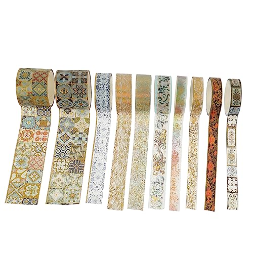DOITOOL 10 Rollen Gildendesign Washi Tape für Diy Handbuch Scrapbooking und Dekoration Hochwertiges Kreatives Klebeband mit Bunten Mustern für Planner und Journals DOITOOL 10 Rollen Gildendesign Washi Tape für Diy Handbuch Scrapbooking und Dekoration Hochwertiges Kreatives Klebeband mit Bunten Mustern für Planner und Journals von DOITOOL