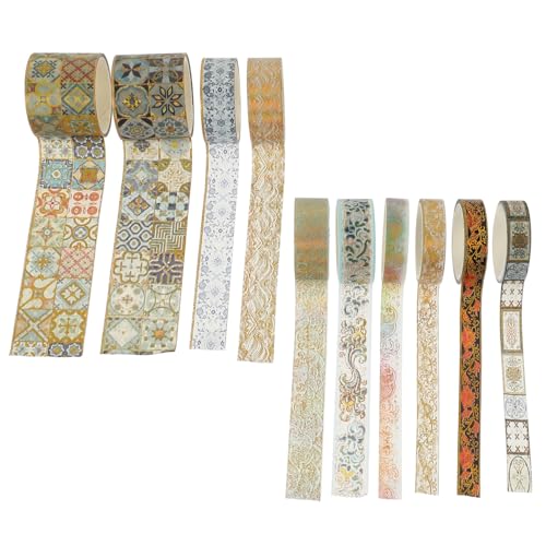 DOITOOL 10 Rollen Goldprägung Washi Tape Selbstklebende Dekorative Klebebänder für Diy Handwerke Scrapbooking und Planer Geruchlos und Vielseitig Einsetzbar DOITOOL 10 Rollen Goldprägung Washi Tape Selbstklebende Dekorative Klebebänder für Diy Handwerke Scrapbooking und Planer Geruchlos und Vielseitig Einsetzbar von DOITOOL